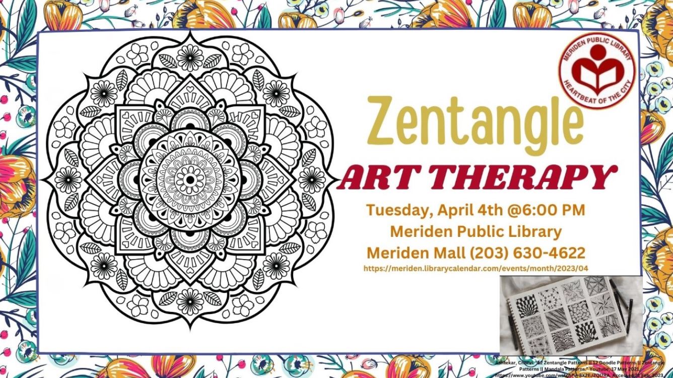 Zentangle Art Therapy Night Meriden Public Library